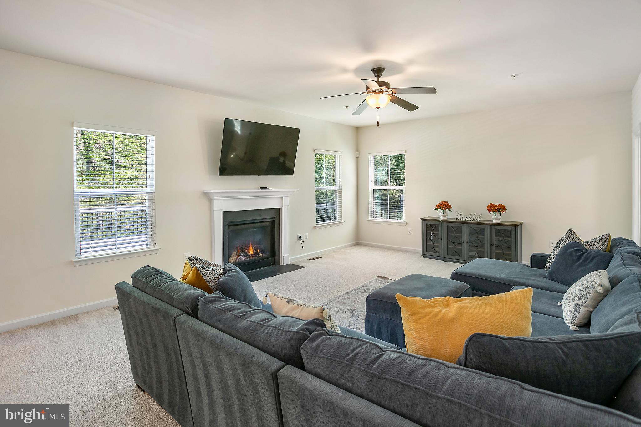 10576 Long Leaf Lane Waldorf, MD 20603 - Photo 8 of 54 a living room with furniture a flat screen tv and a fireplace
