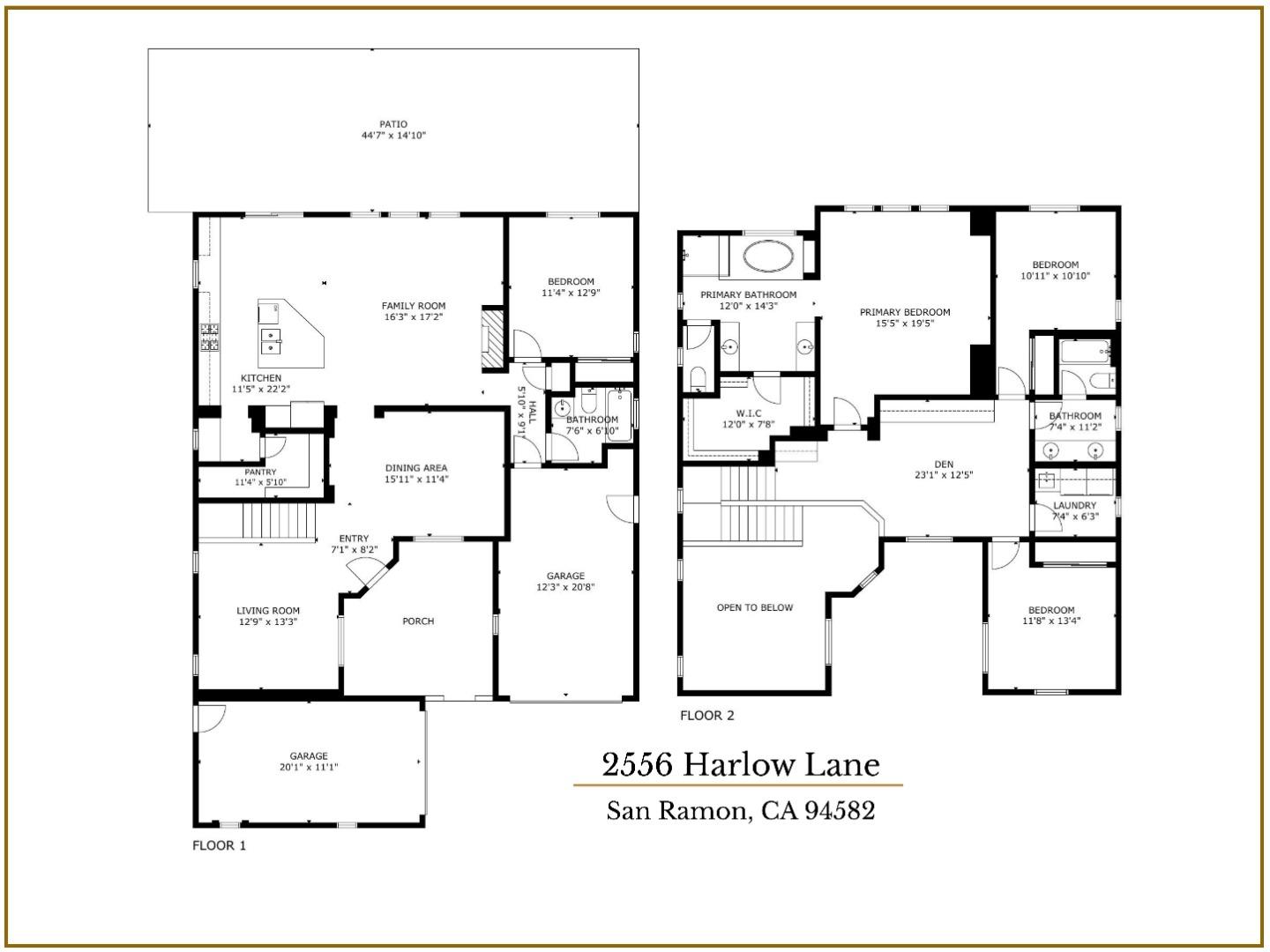 2556 Harlow Lane San Ramon, CA 94582 - Photo 61 of 62 a black and white photo of a room