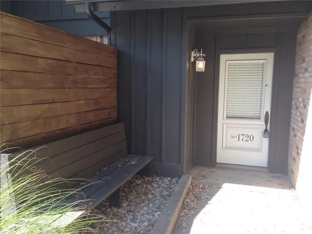 a view of a door of the house