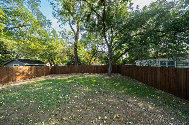 a backyard of a house