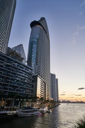a front view of a building with lake view