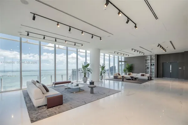 a view of a glass door