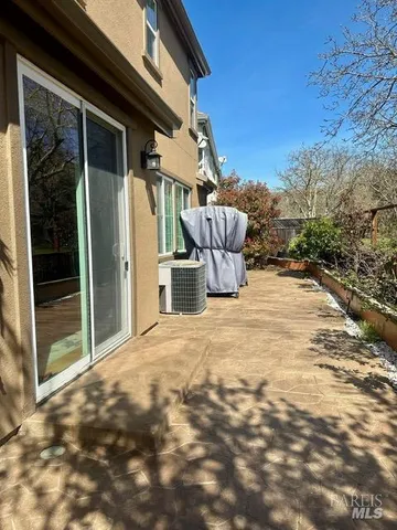 a front view of a house with a couch