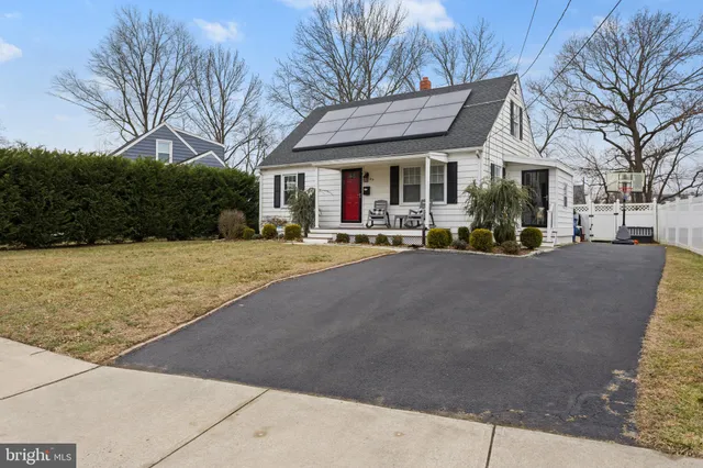 a front view of a building with street view