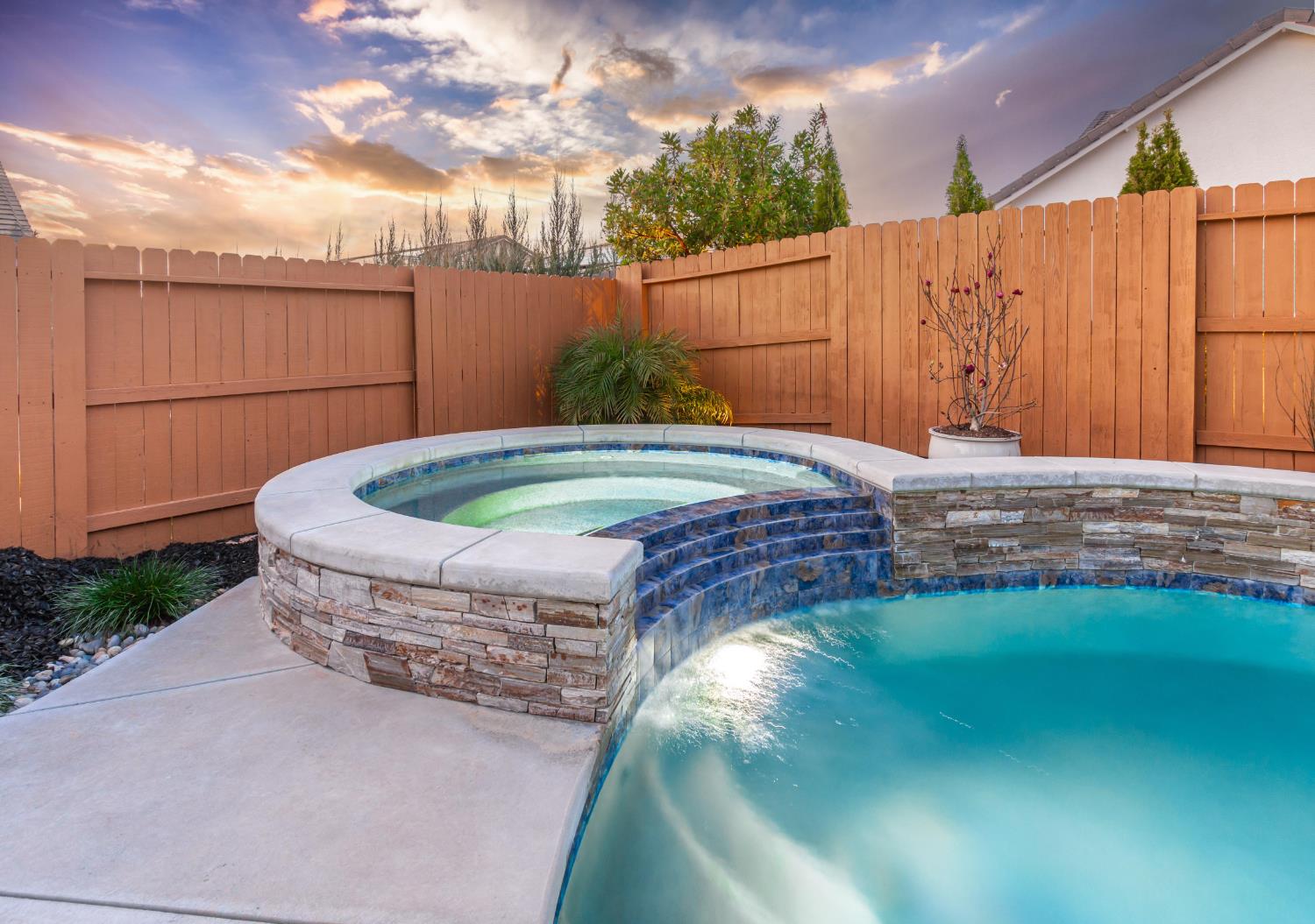 124 Basile Court Lincoln, CA 95648 - Photo 51 of 64 a view of a backyard with a tub