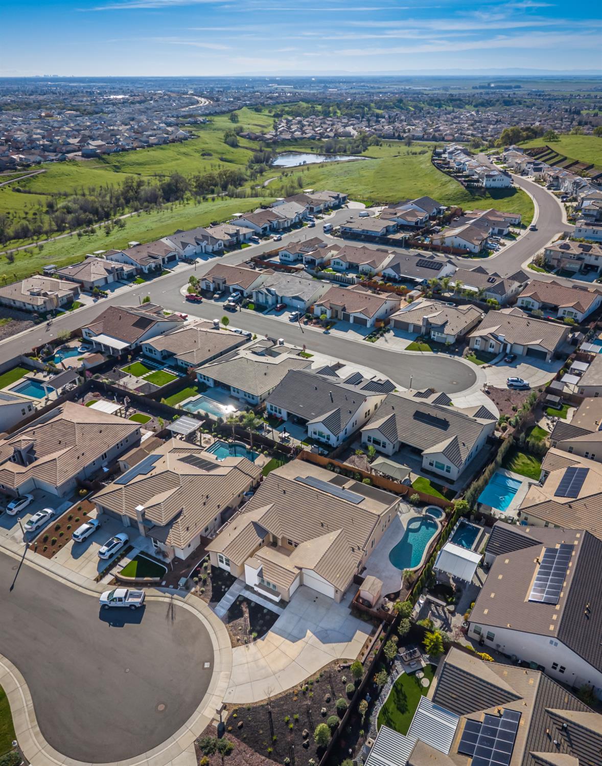 124 Basile Court Lincoln, CA 95648 - Photo 54 of 55 aerial view of property and surrounding area featuring nearby suburban area