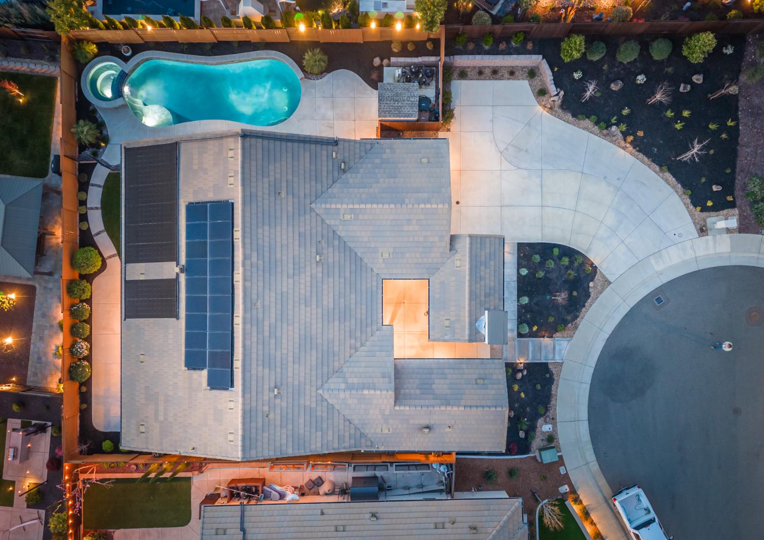124 Basile Court Lincoln, CA 95648 - Photo 56 of 64 an aerial view of a house with swimming pool