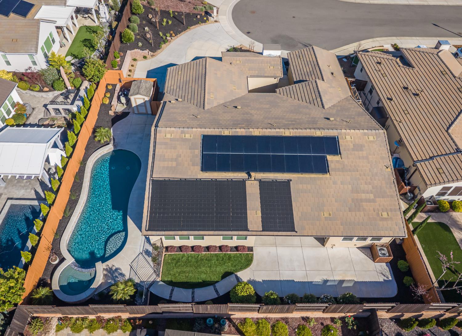 124 Basile Court Lincoln, CA 95648 - Photo 7 of 55 aerial view of a pool area