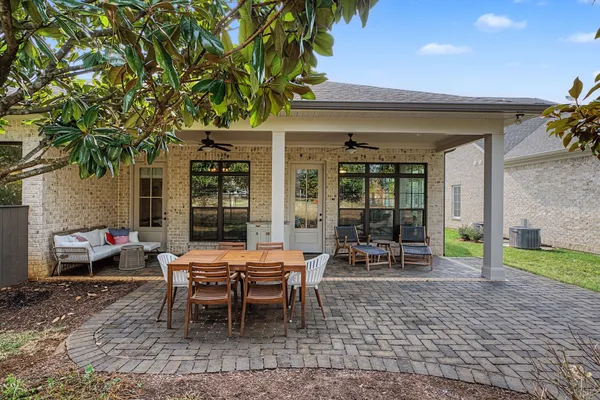 a view of a outdoor space with a patio