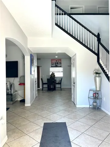 a living room with a couch and a coffee table