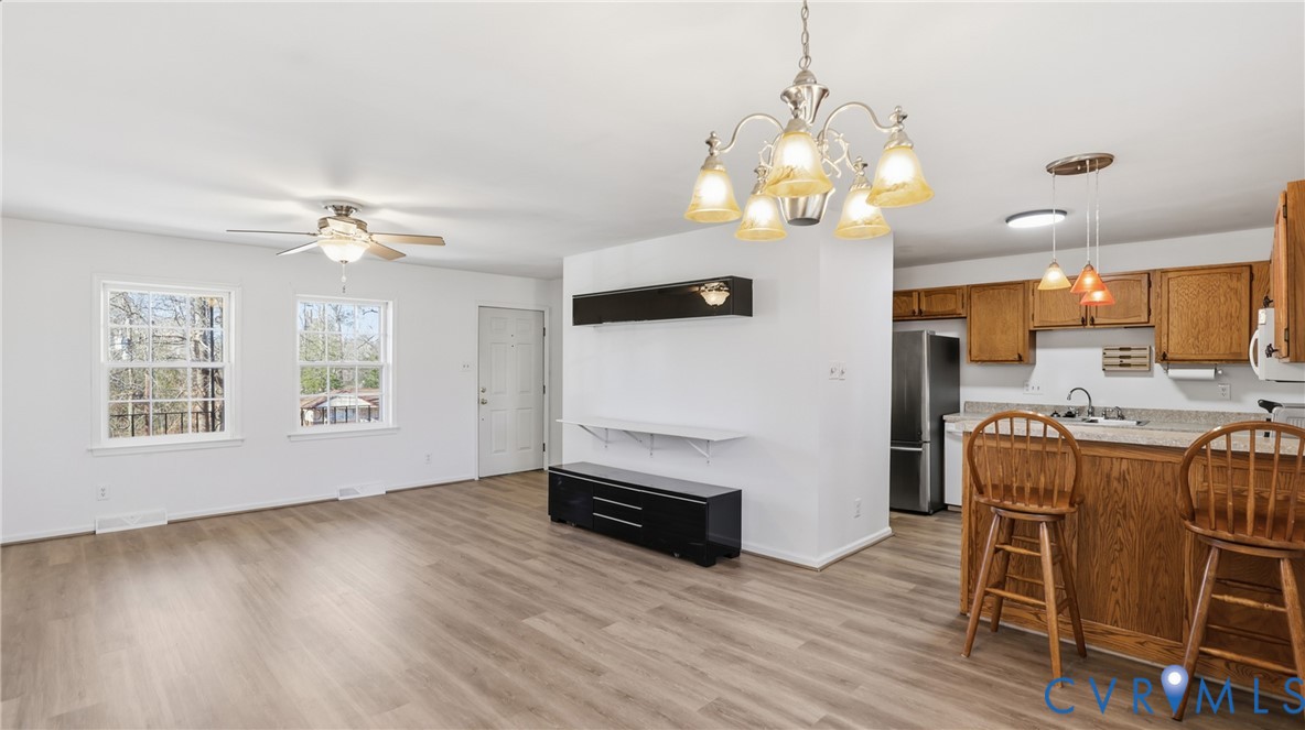 408 Springdale Avenue Colonial Heights, VA 23834 - Photo 10 of 49 Kitchen with light countertops, hanging light fixt