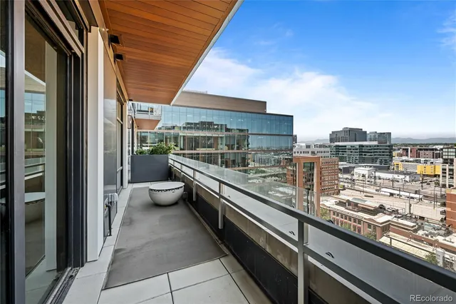 a view of city from balcony