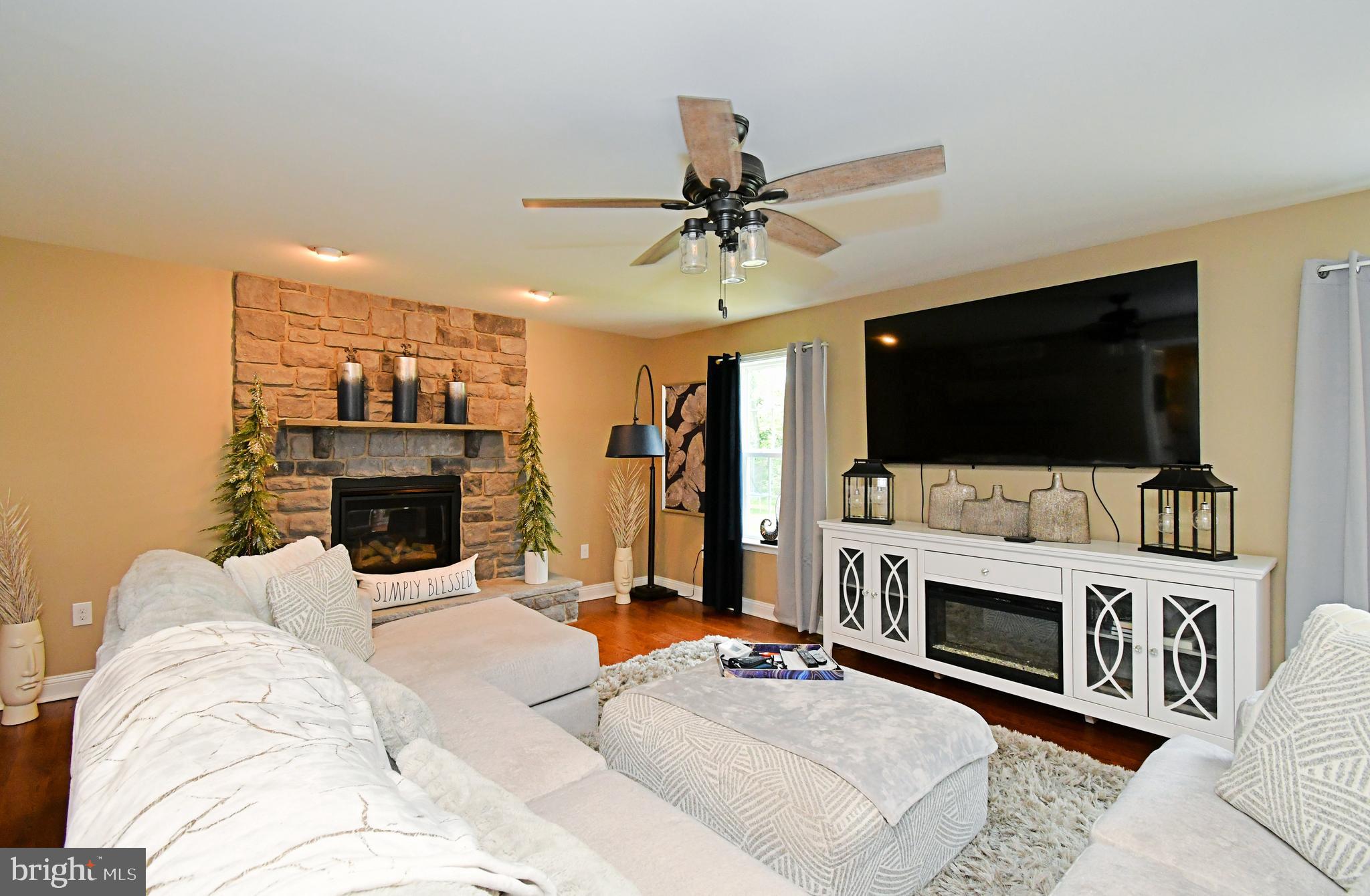 2312 Little Road Perkiomenville, PA 18074 - Photo 8 of 60 Family room with stone mantle fp
