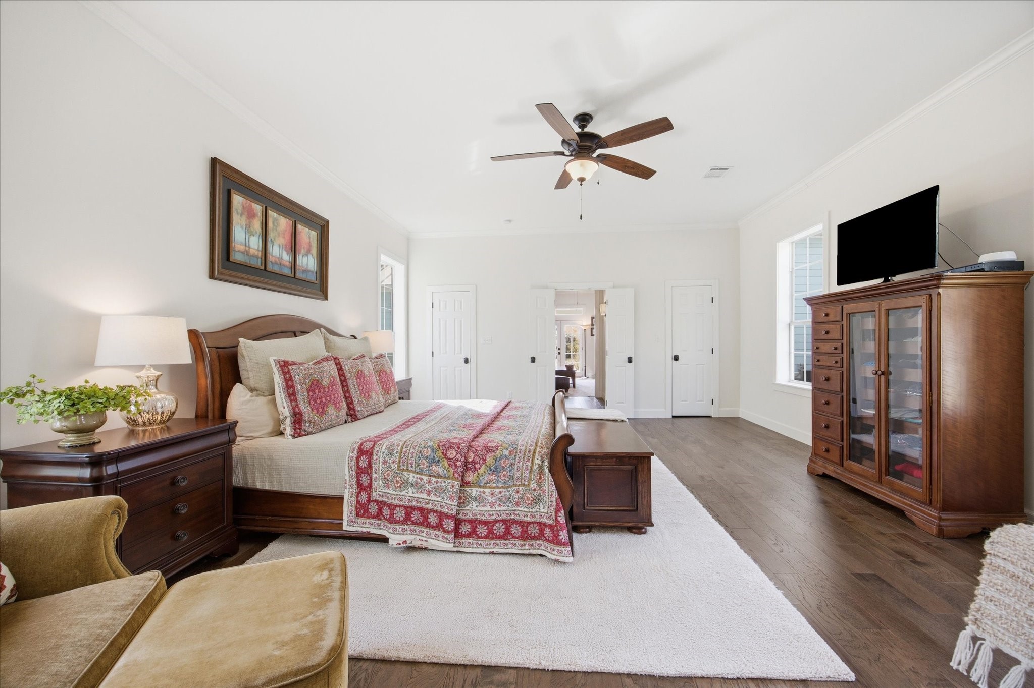 10222 Old Stagecoach Road Chappell Hill, TX 77426 - Photo 16 of 42 a living room with furniture and a flat screen tv