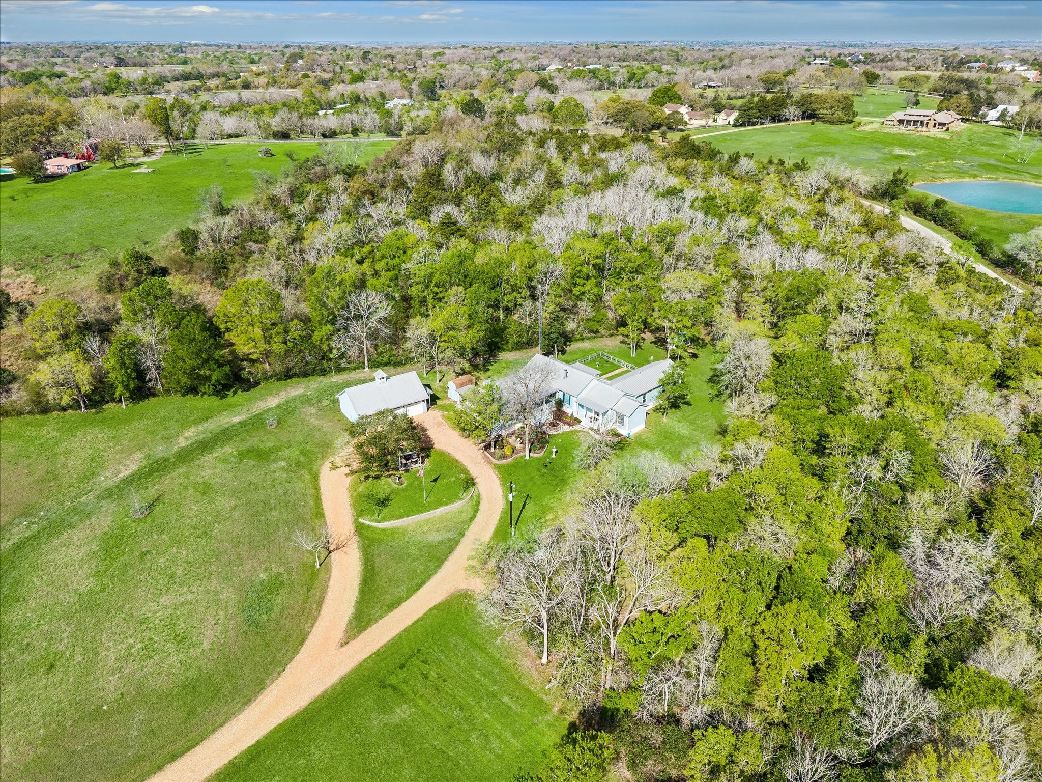 10222 Old Stagecoach Road Chappell Hill, TX 77426 - Photo 2 of 42 a view of a yard with an outdoor space
