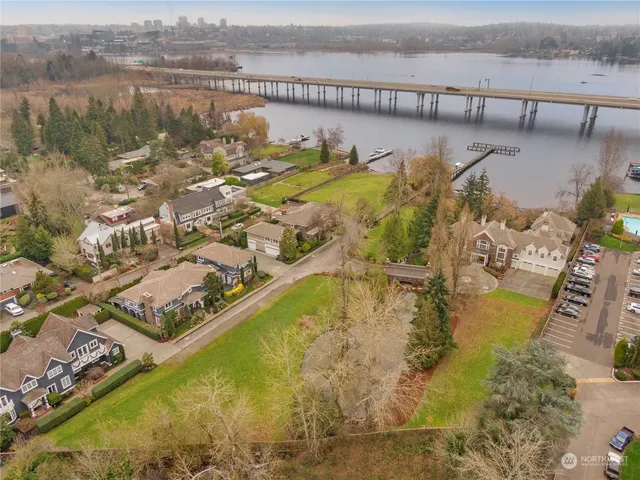 a view of a lake with a mountain view