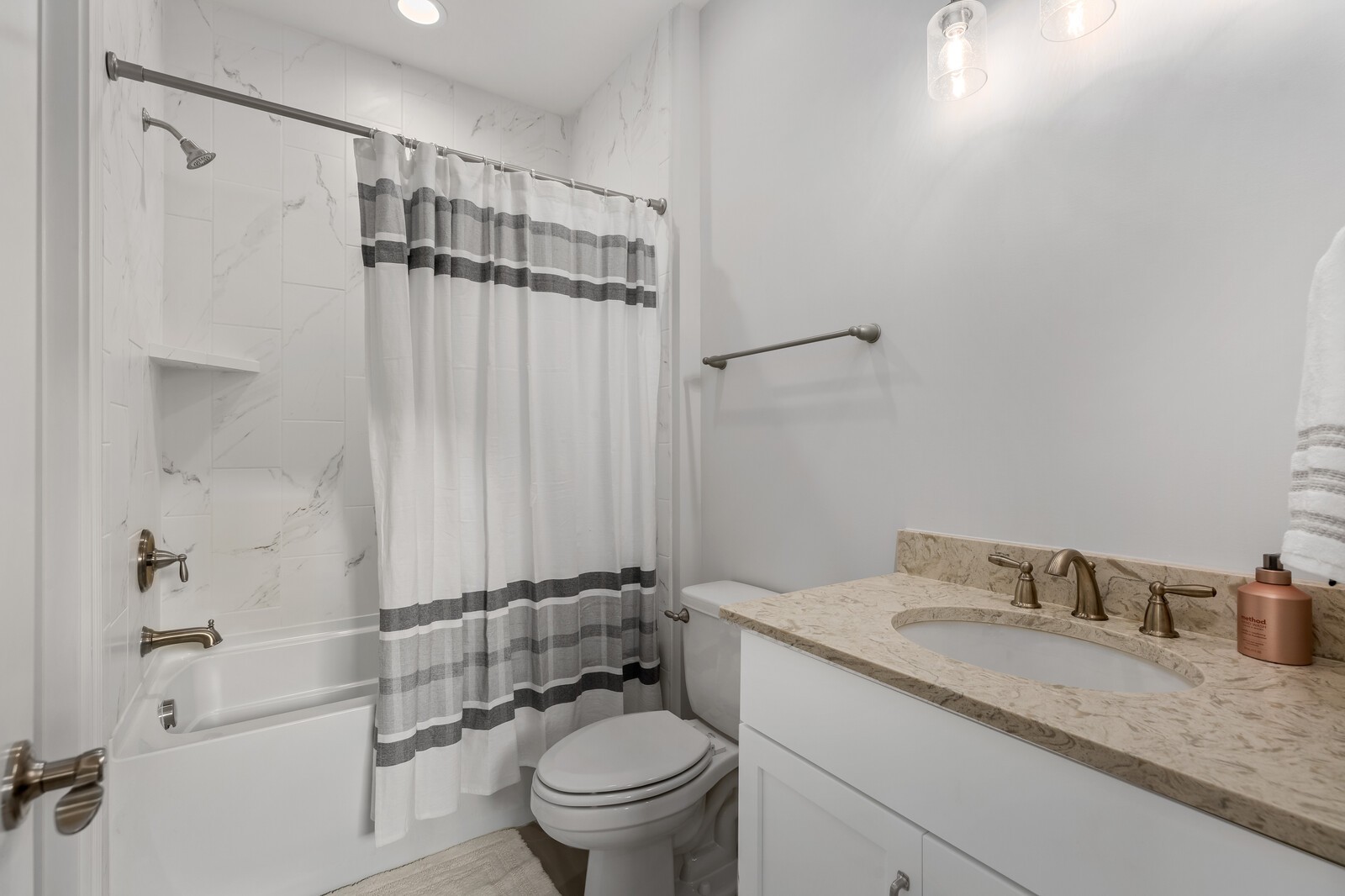 844 Horizon Drive Franklin, TN 37064 - Photo 38 of 48 a bathroom with a granite countertop sink toilet and shower