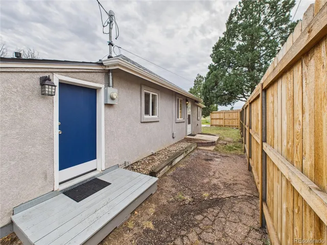 a backyard of a house