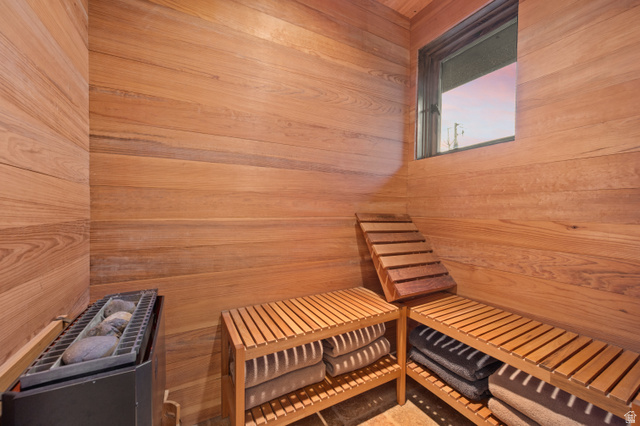 10280 Dimple Dell Road Sandy, UT 84092 - Photo 46 of 58 Relaxing sauna featuring wooden walls