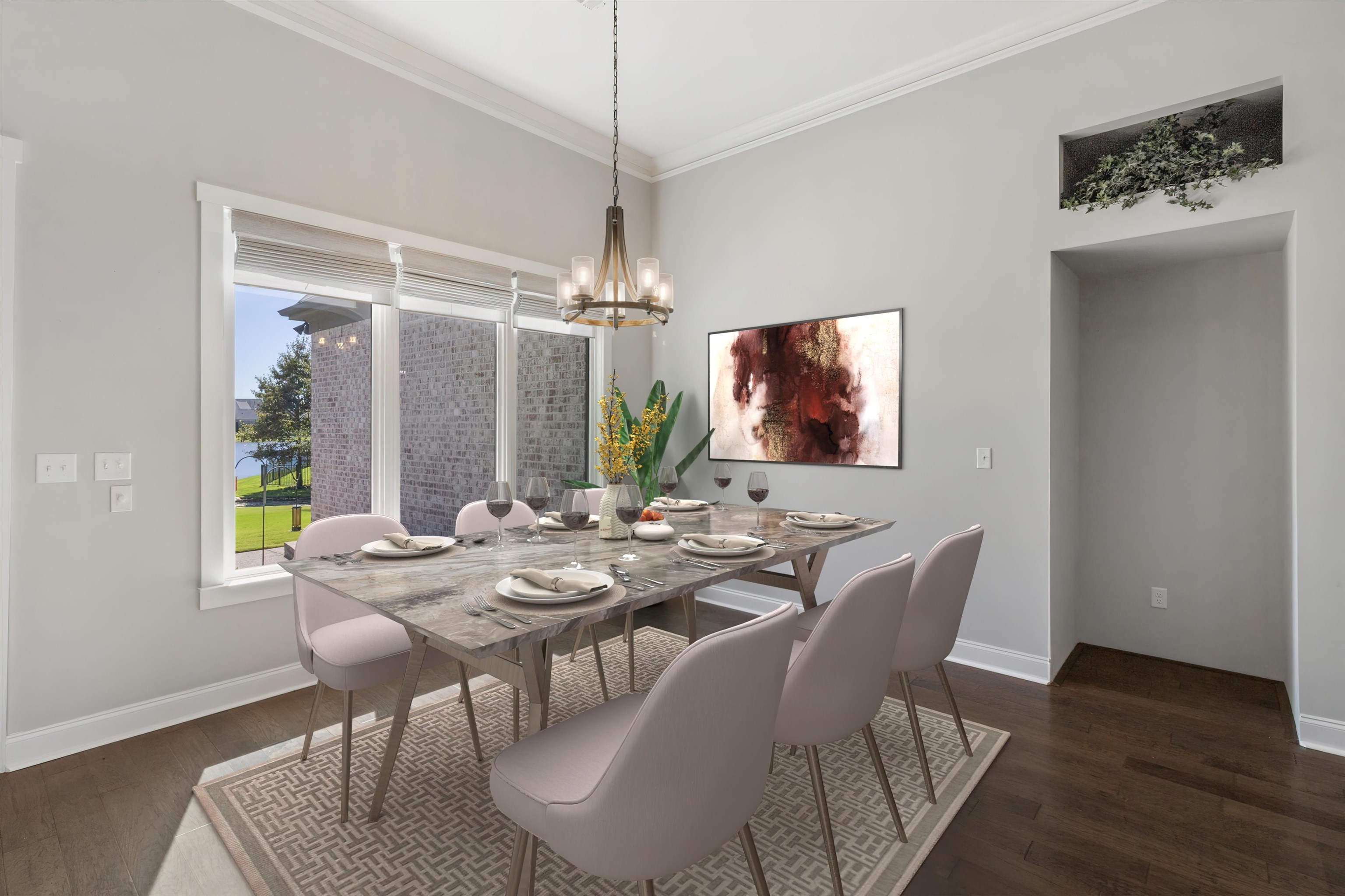 680 Magnolia Lane Piperton, TN 38017 - Photo 15 of 40 a view of a dining room with furniture and chandelier