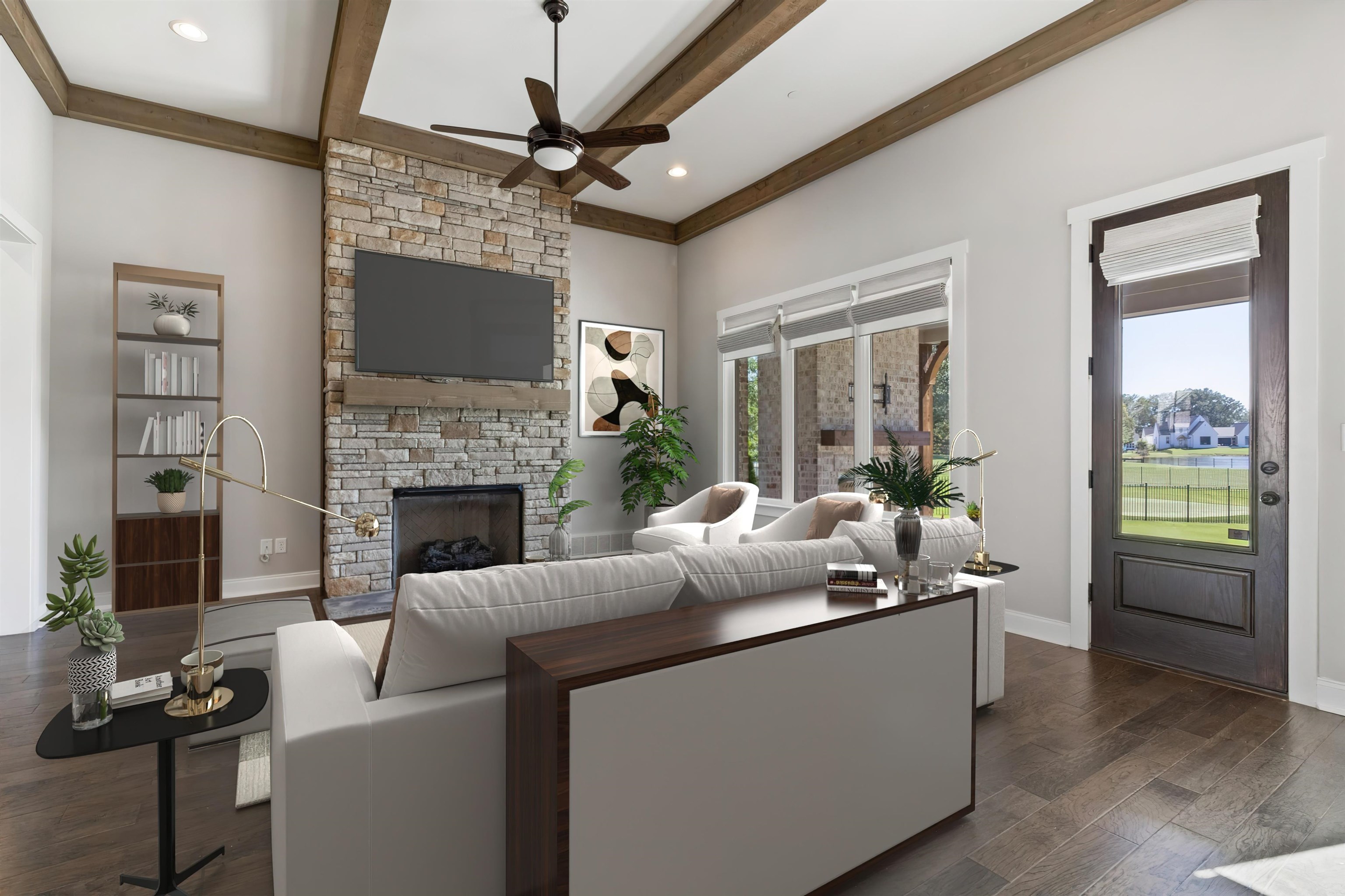 680 Magnolia Lane Piperton, TN 38017 - Photo 8 of 40 a living room with furniture and a fireplace