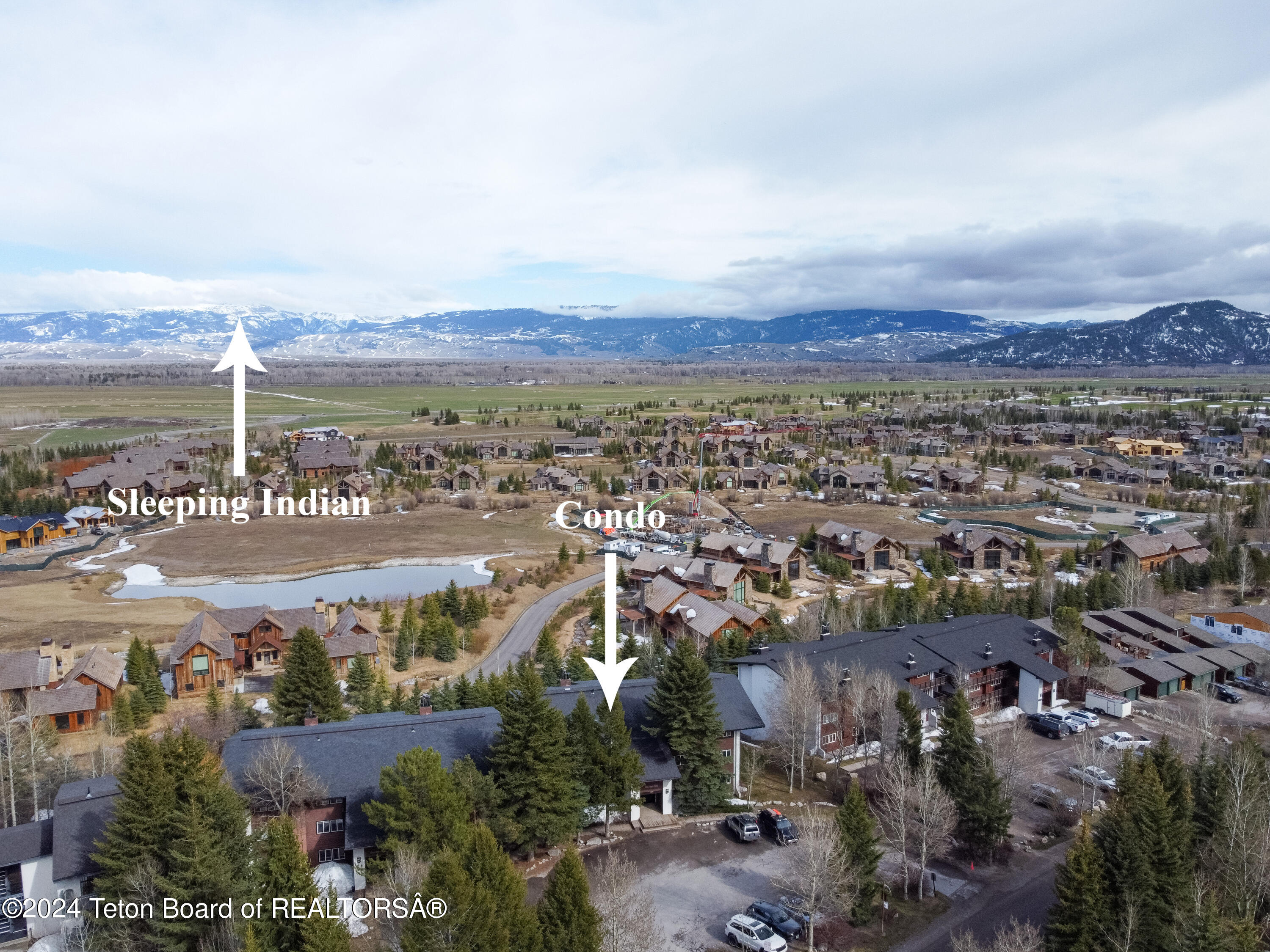 7170 North Rachel Way, Unit B5 Teton Village, WY 83025 - Photo 21 of 23 GV_B5_Drone-4 copy