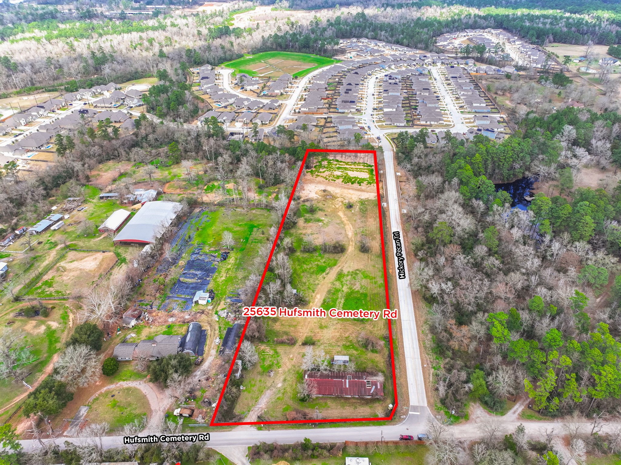 25503 Hufsmith Cemetery Road Tomball, TX 77375 - Photo 12 of 24 a view of swimming pool with a yard