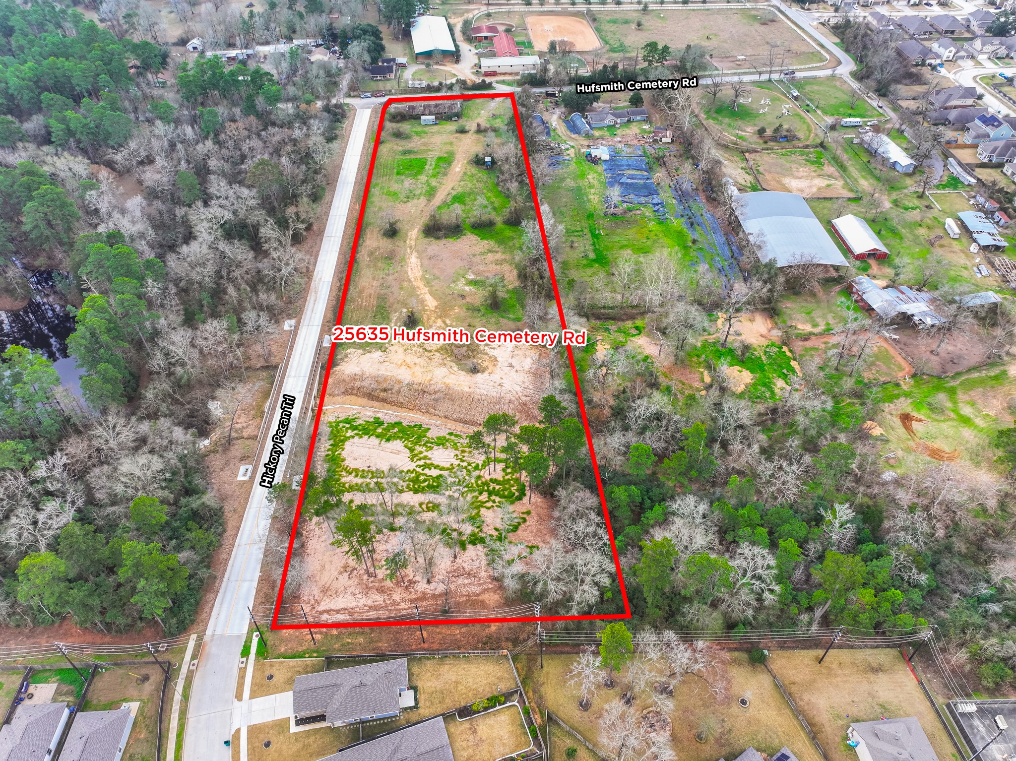 25503 Hufsmith Cemetery Road Tomball, TX 77375 - Photo 9 of 24 a view of swimming pool with a yard