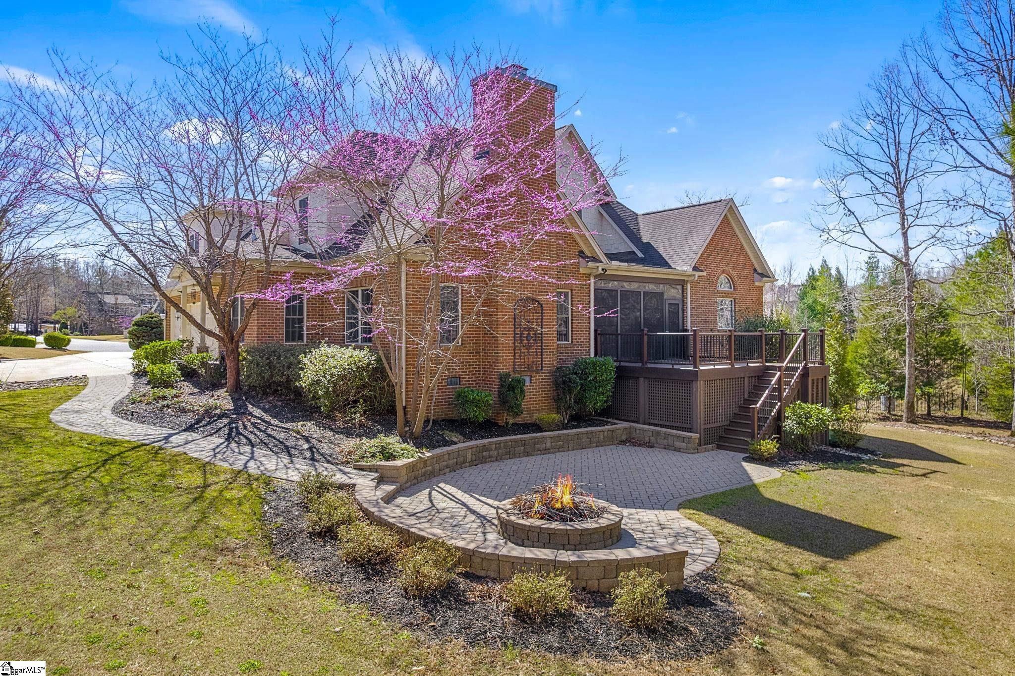 113 Ledgestone Way Greer, SC 29651 - Photo 34 of 36 Patio with Fire Pit Perfect for Fall Weather