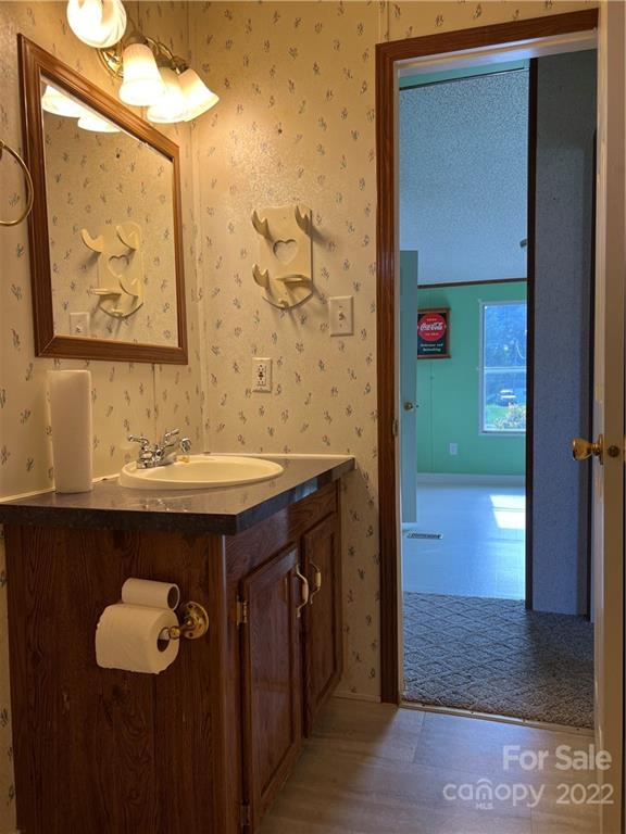 8581 Highway 268 Elkin, NC 28621 - Photo 29 of 45 a bathroom with a sink and a mirror