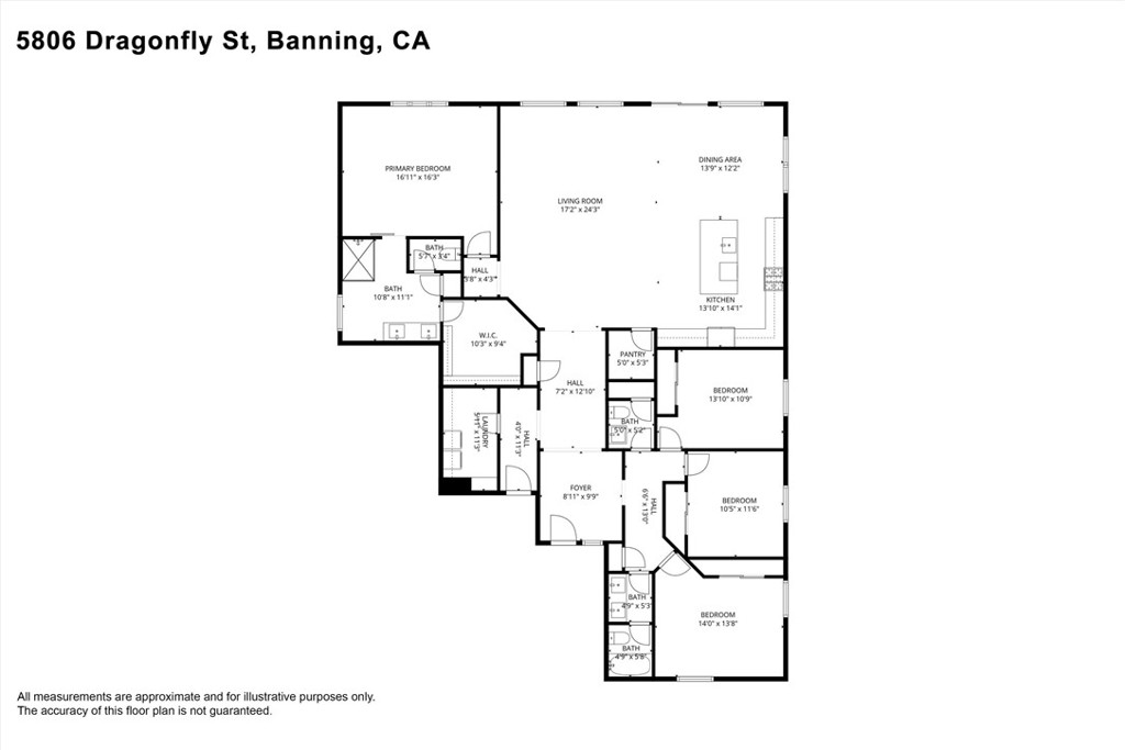5806 Dragonfly Street Banning, CA 92220 - Photo 40 of 40 a picture of a floor plan