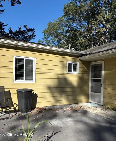 a view of a two chair in the patio