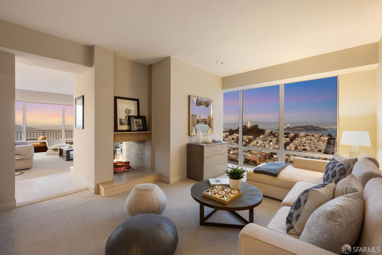 1750 Taylor Street, Unit 1001 San Francisco, CA 94133 - Photo 9 of 43 a living room with furniture and a large window