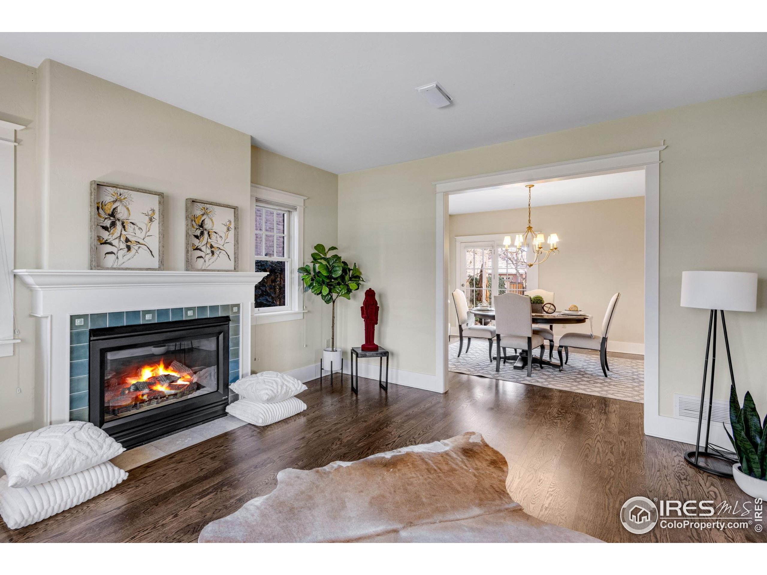 707 South Fillmore Street Denver, CO 80209 - Photo 18 of 49 a living room with furniture and a fireplace