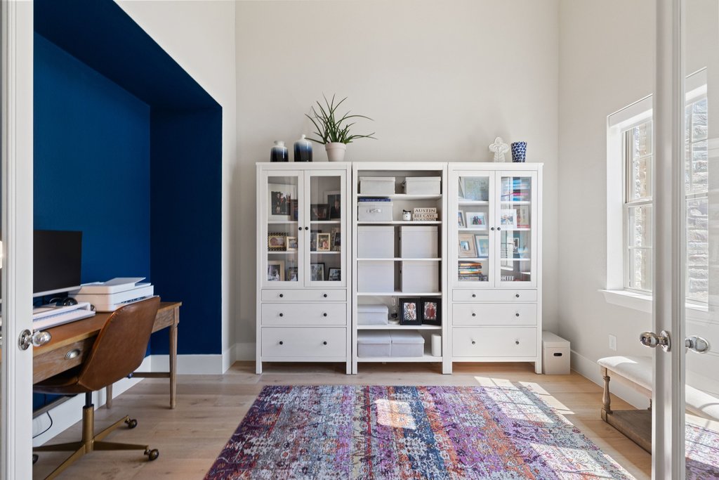 741 Rawson Bend Austin, TX 78738 - Photo 20 of 40 French doors off the foyer open into this sophisticated home office.