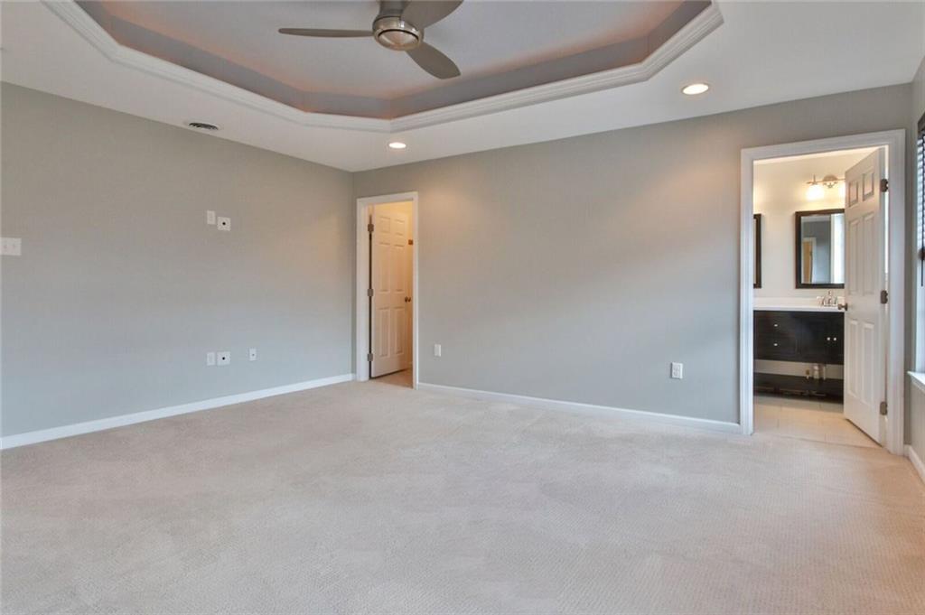 231 Maple Ridge Drive Canonsburg, PA 15317 - Photo 15 of 25 The Master bedroom you have been waiting for! TWO WALK-IN CLOSETS, tray ceiling, recessed lighting, and ceiling fan!