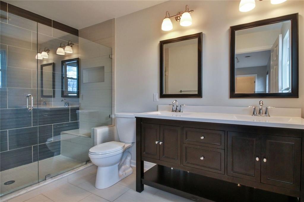 231 Maple Ridge Drive Canonsburg, PA 15317 - Photo 17 of 25 LUXURY customized master bath! His and her sinks! Tile shower with frameless glass enclosure!