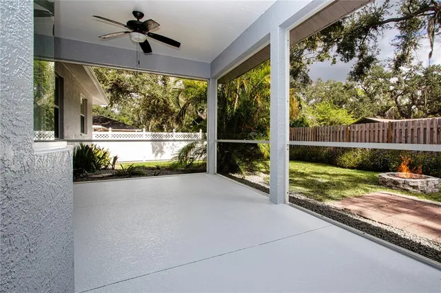 a view of a back yard of the house