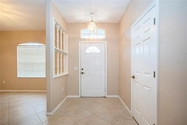 an empty room that has a window