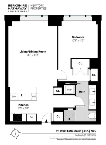 $2,300,000 | 111 West 56th Street, Unit 34A | Theater District