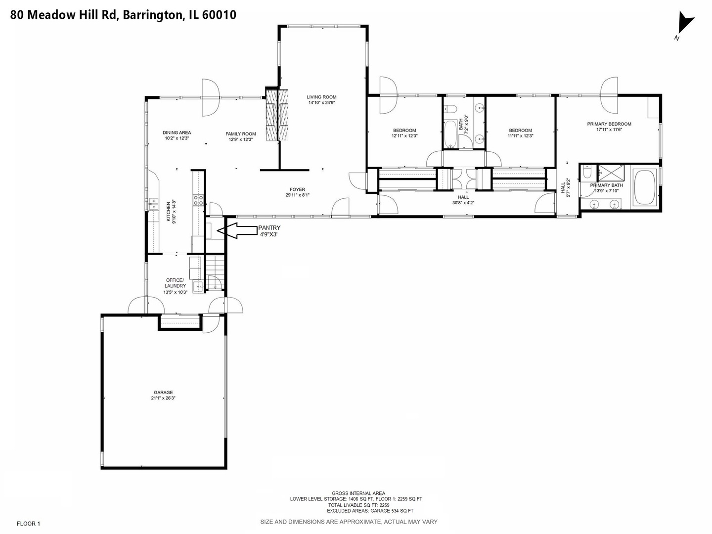 80 Meadow Hill Road Barrington Hills, IL 60010 - Photo 6 of 25 a picture of floor plan