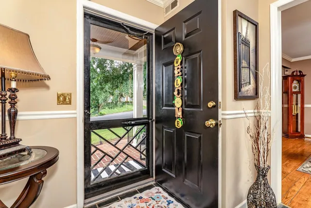 a view of front door