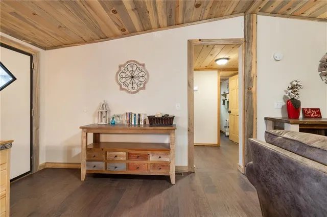 a view of livingroom with furniture and wooden floor