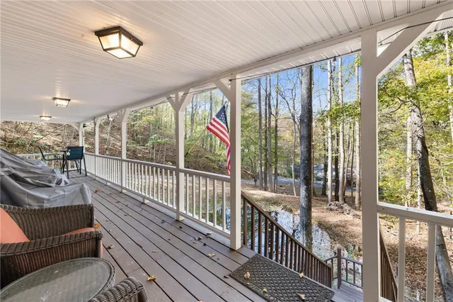 a view of a city from a balcony