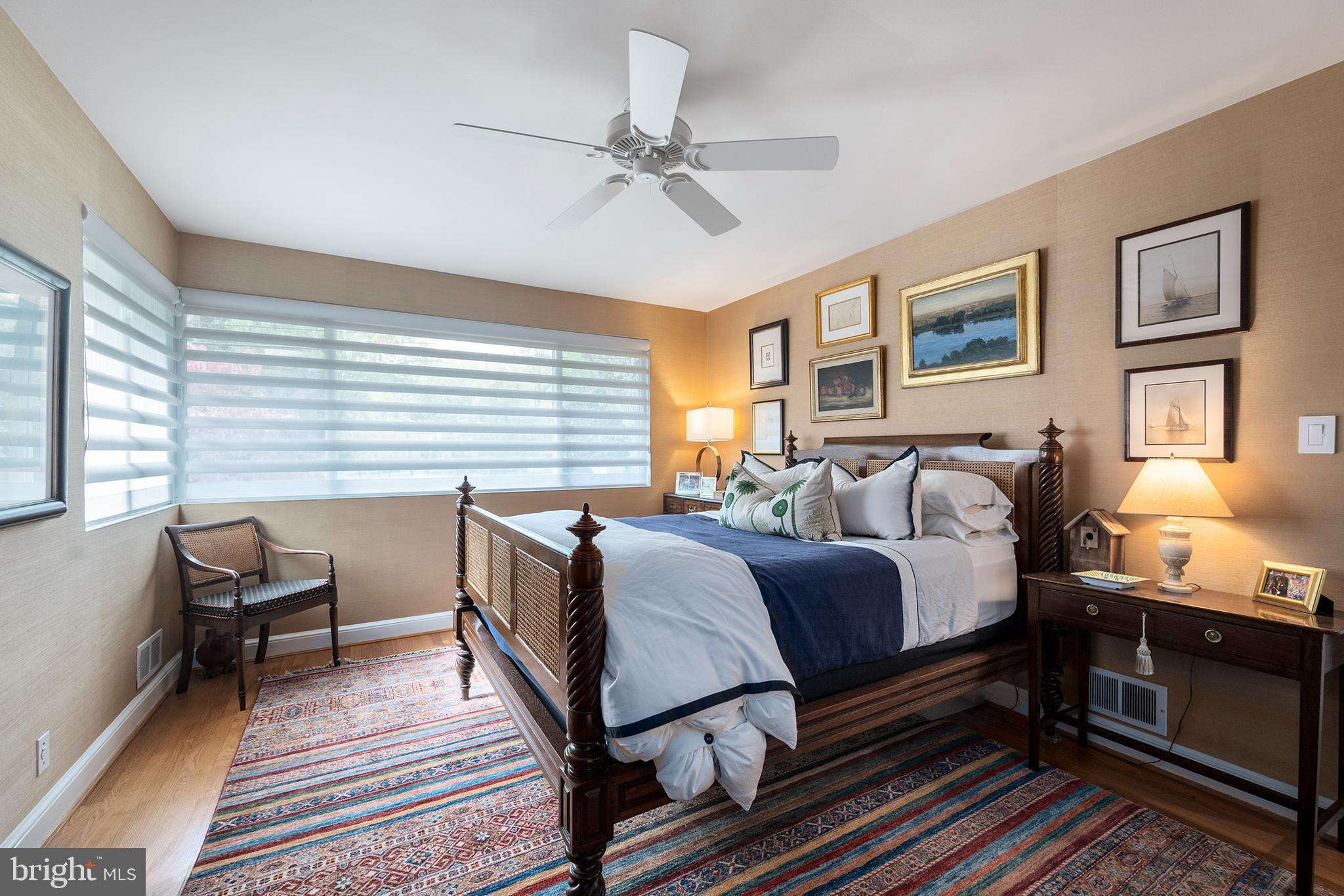 1611 45th Street Northwest Washington, DC 20007 - Photo 12 of 53 Primary Bedroom with Custom Shades and Closet