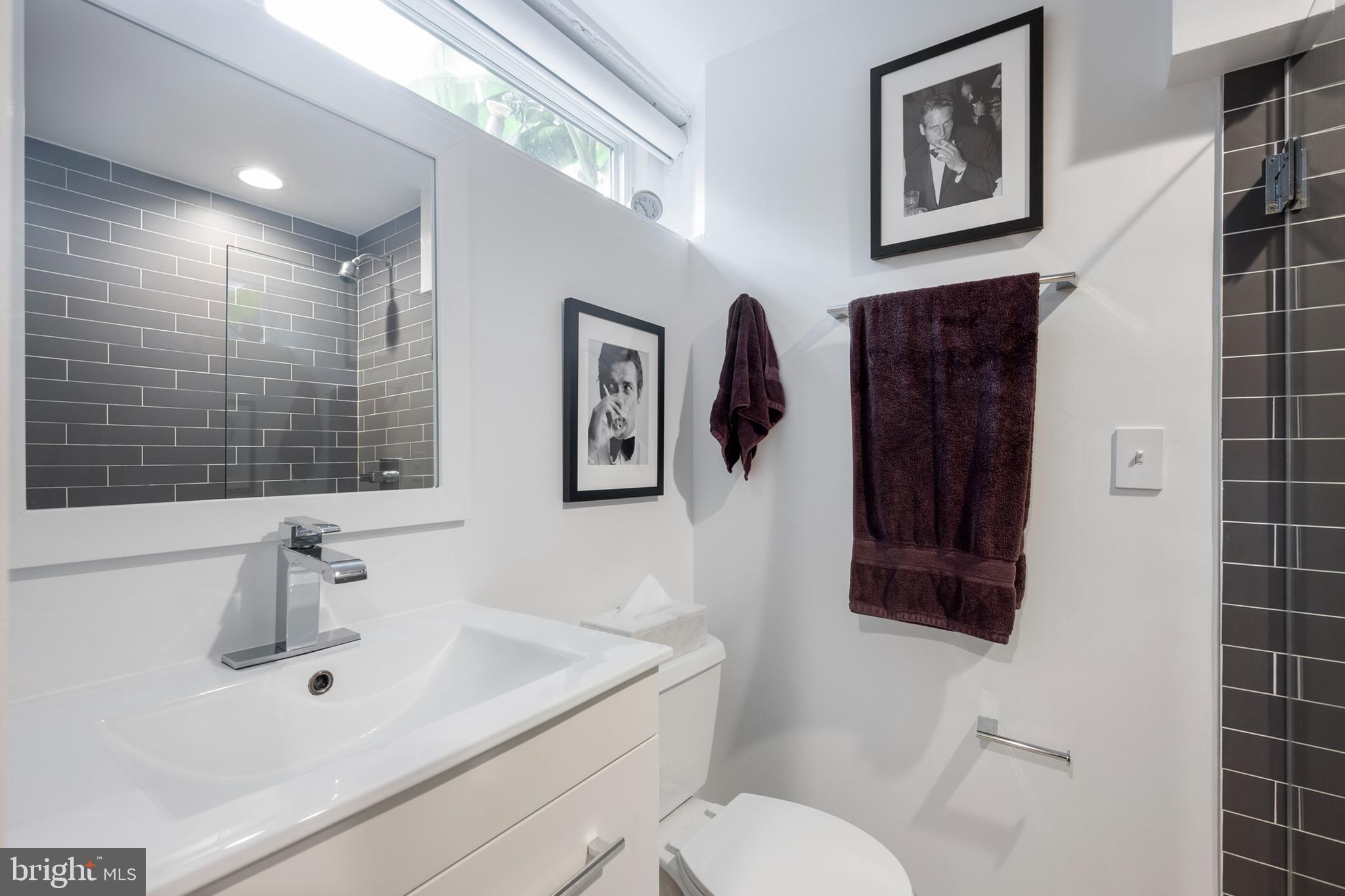 1611 45th Street Northwest Washington, DC 20007 - Photo 27 of 53 Updated Lower Level Bathroom