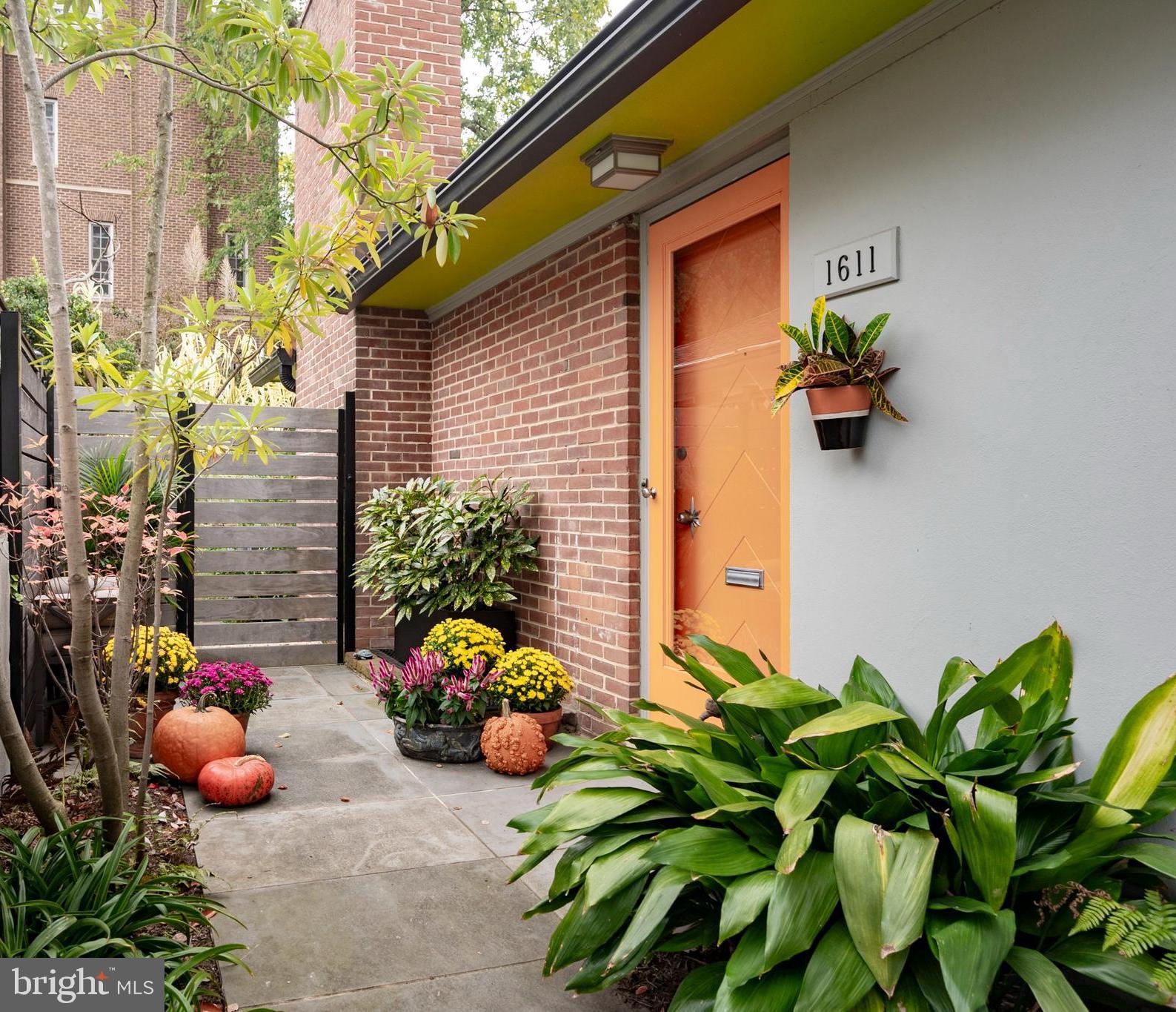 1611 45th Street Northwest Washington, DC 20007 - Photo 3 of 53 Main Entrance with a pop of color