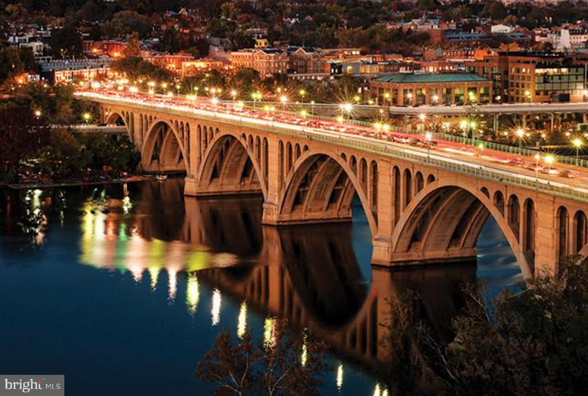 1611 45th Street Northwest Washington, DC 20007 - Photo 39 of 53 Key Bridge at Night
