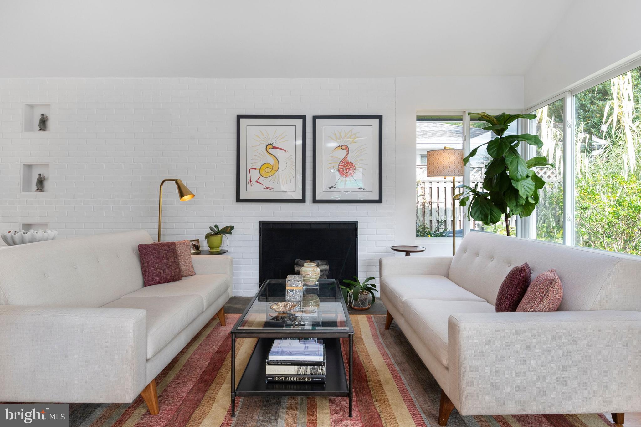 1611 45th Street Northwest Washington, DC 20007 - Photo 8 of 53 Enjoy the fireplace in the Living Room