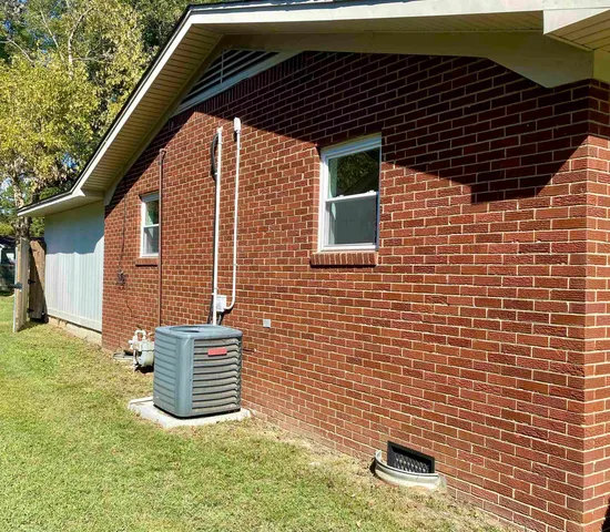 a backyard of a house